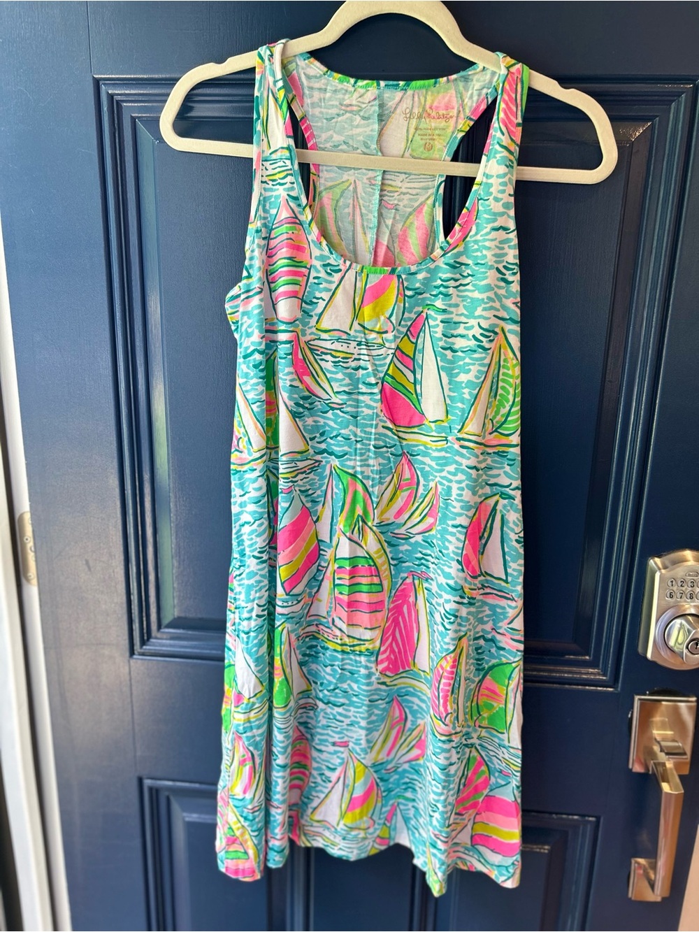 Lilly Pulitzer Sailboat Tank Dress - Aqua, Pink, Green